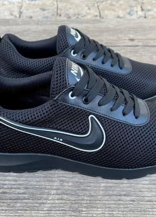 Кросівки літні сітка nike колір чорний, білий6 фото