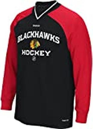Спортивний реглан reebok dri-fit face off chicago blackhawks