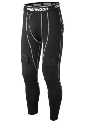 Компресійні штани sherwood comp hockey jock з ракушкою