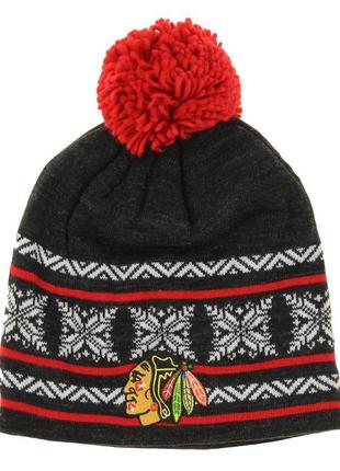 Дитяча шапка зимова reebok nhl youth chicago blackhawks1 фото