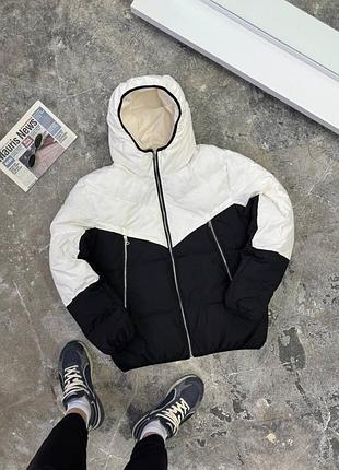 Куртка mild чорна біла весна осінь еврозима rd299