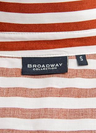 Легка блузка broadway collection у смужку з коротким рукавом, розмір s-м4 фото