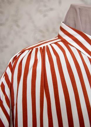 Легка блузка broadway collection у смужку з коротким рукавом, розмір s-м10 фото