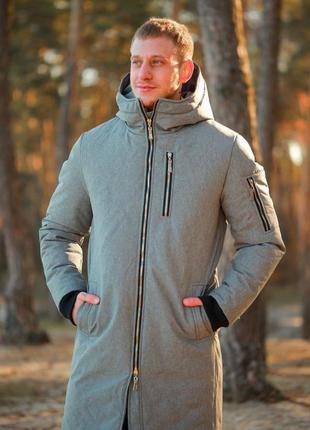 Чоловіча куртка парку зимова snowman сіра