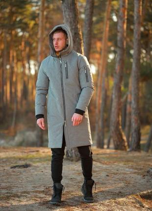 Чоловіча куртка парку зимова snowman сіра