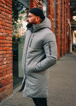 Чоловіча куртка парку зимова snowman сіра