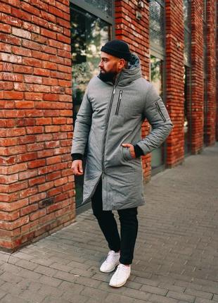Чоловіча куртка парку зимова snowman сіра