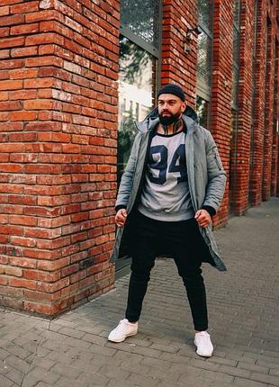 Чоловіча куртка парку зимова snowman сіра