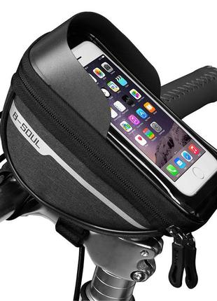 Велосумка b-soul на кермо з відсіком для смартфона