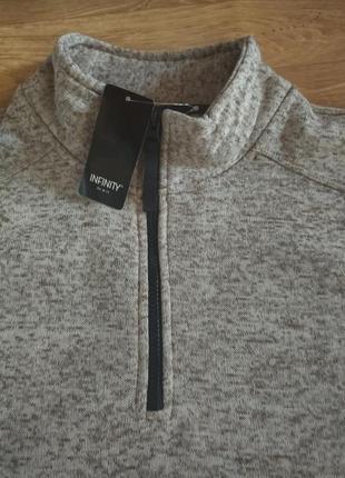 Батал! флисовая кофта внутри с начесом infinity, p. 2хl, замеры на фото.