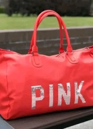 Сумка жіноча pink красна  ⁇  жіноча містка спортивна сум