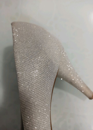 Туфлі для торжества , колір срібло , розмір 396 фото