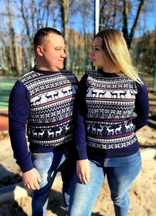 Новорічні светри з оленями6 фото