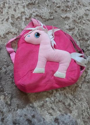 Мягкий розовый рюкзак1 фото