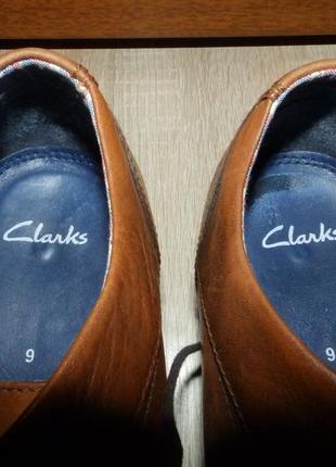 Кожаные туфли броги clarks англия5 фото