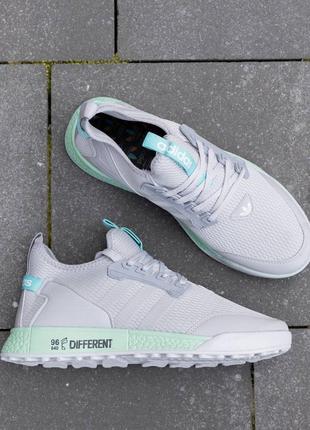 Стильные кроссовки в стиле adidas different silver mint