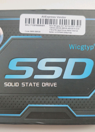 Новий диск ssd wicgtyp 256gb sata3 2.5"