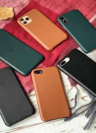 Leather case iphone шкіряний чохол айфон 7 s 8 plus x xr xs max..