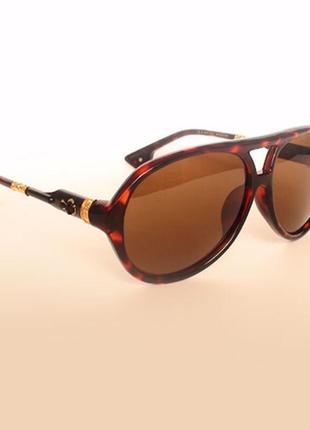 Окуляри chrome hearts dt hot cooter brown-leo-gold brown4 фото