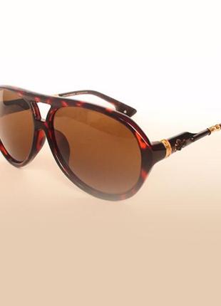 Окуляри chrome hearts dt hot cooter brown-leo-gold brown1 фото