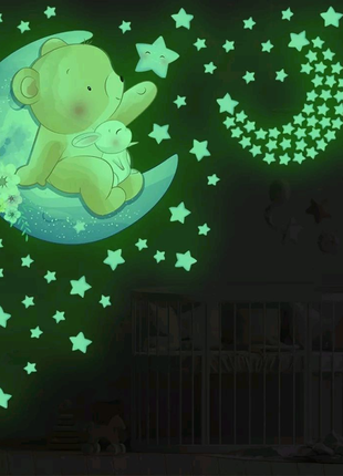Флоретанові, світящі, наклейки, для дитячої кімнати, спальні, пот2 фото