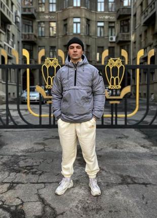 Серый мужской теплый анорак. 48-43.7/424