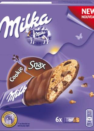 Батончики milka cookie snax