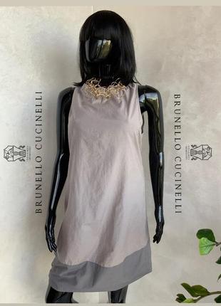 Brunello cuccinelli peserico fabiana max mara люксовое итальянское коттоновое платье свободного фасона