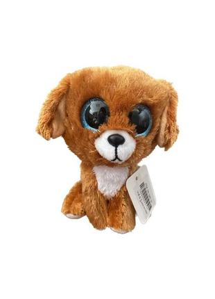 М'яка іграшка собачка коричнева 15 см милі очі
