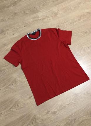 Versace mock neck short sleeve t-shirt red мужская футболка