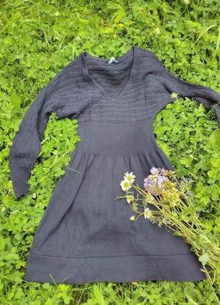 Шыкарное платье  кашемир и котон платье вязанное женская туника теплая1 фото