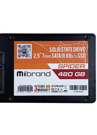 Ssd mibrand spider 480gb 2.5" 7mm sataiii bulk