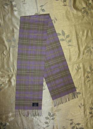 Johnston cashmere scotland кашемировый шарф 100% кашемир1 фото