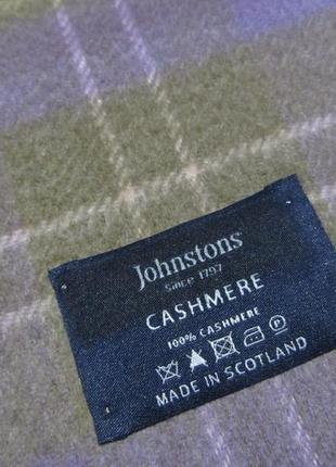 Johnston cashmere scotland кашемировый шарф 100% кашемир4 фото