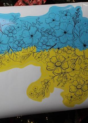 Інтер'єрна наліпка на стіну карта україни 150*90 см4 фото