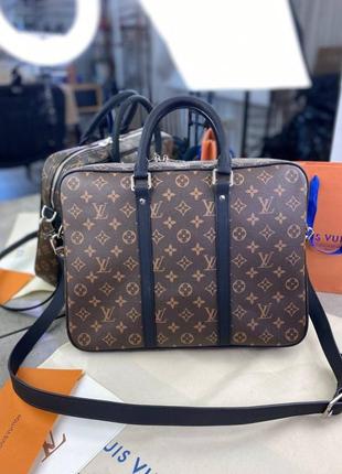 Сумка под документы/ноутбук коричневая louis vuitton brown monogram c662