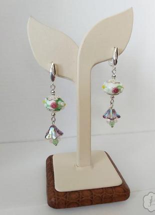Серьги "весенний букет"