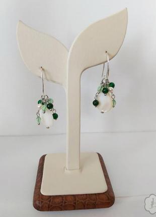 Серьги из перламутра "примавера"