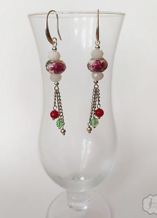 Серьги "расцвела" rose