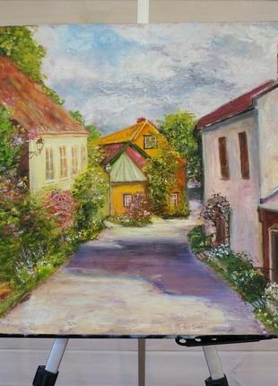 Картина "тихие улочки" 60х50