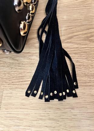 Сумка из натуральной кожи gucci babouska studded leather boston оригинал новая4 фото