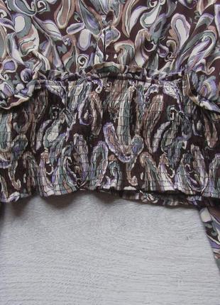 Невероятная блуза с вырезом в принт от pull &amp; bear5 фото
