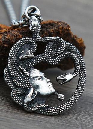 Грецька підвіска медуза горгона з неіржавкої сталі жіноча/чоловіча біжутерія