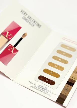 Оригінальний пробник консилерів valentino very valentino 24 hour wear hydrating concealer, 6 кольорів