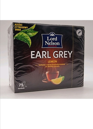 Чай lord nelson earl grey с лимоном 75 пакетов