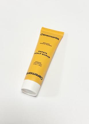 Очищающий шампунь скраб для кожи головы ceremonia papaya scalp scrub, 30 ml