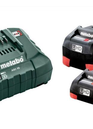 Базовый комплект metabo lihd 1x4.0 а*ч + 1x5.5 а*ч 685160000