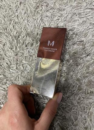 Вв-крем missha m perfect cover rx spf42/pa+відтінок 13 (bright beige) 20 мл4 фото