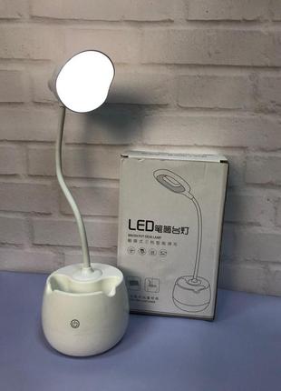 Компактна портативна яскрава без провідна настільна лампа з сенсорним управлінням. краща ціна!