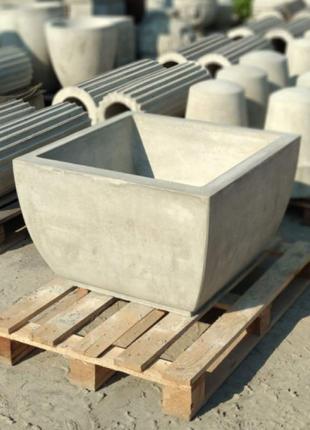 Вазон бетонний,клумба бетонна,кашпо бетонне,квіткарка бетонна1 фото